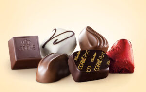 Photographe de packshot : ensemble de chocolat en studio